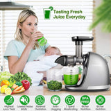 AMZCHEF ZM1501 Slow Juicer Vegetable and Fruit Juicer with Quiet Motor /Reverse Function /Juice Jug &amp;/Cleaning Brush/150 watt