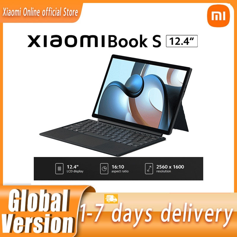 NEW Xiaomi Book S 12.4&quot;  laptop Global Version 2-in-1 Xiaomi Notebook Windows 11 Snapdragon 8cx Gen 2 Octa-core Laptops computer